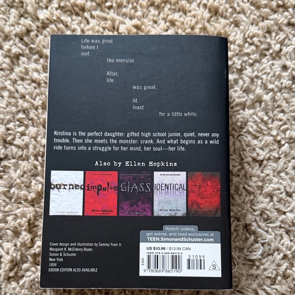 Ellen Hopkins Book Set - Crank, Glass, Fallout - Picture 3 of 7